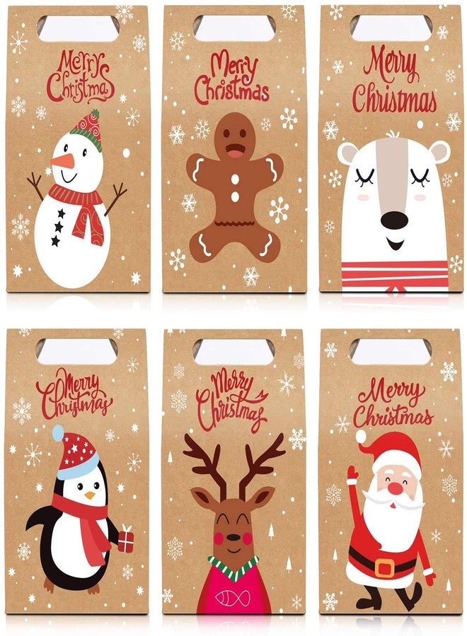 STEFORD Christmas Kraft Paper Gift Boxes,24PCS Christmas Candy Gift Treat Bags for Xmas Party Supplies - Image 2